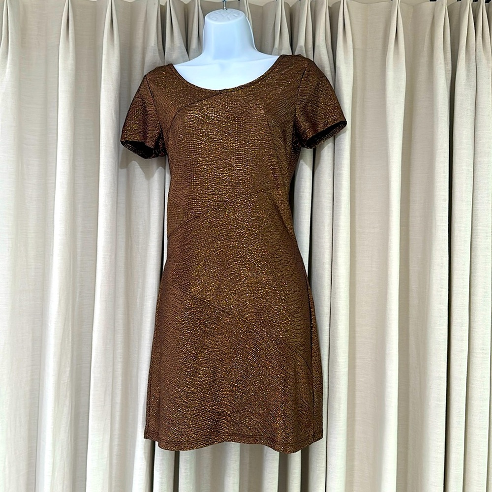 FREE PEOPLE Gold Dress